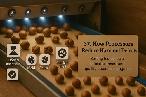 Hazelnut defect reduction in industrial processing