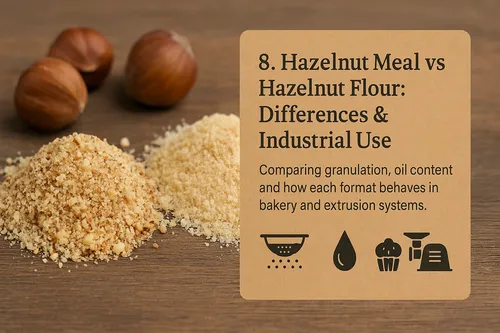 Hazelnut meal and flour comparison