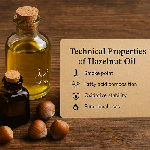 Technical properties of hazelnut oil