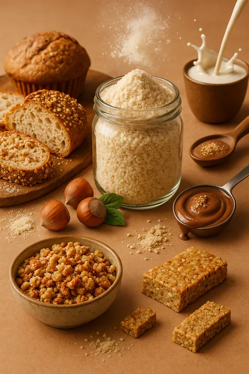 Hazelnut flour applications